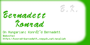 bernadett konrad business card